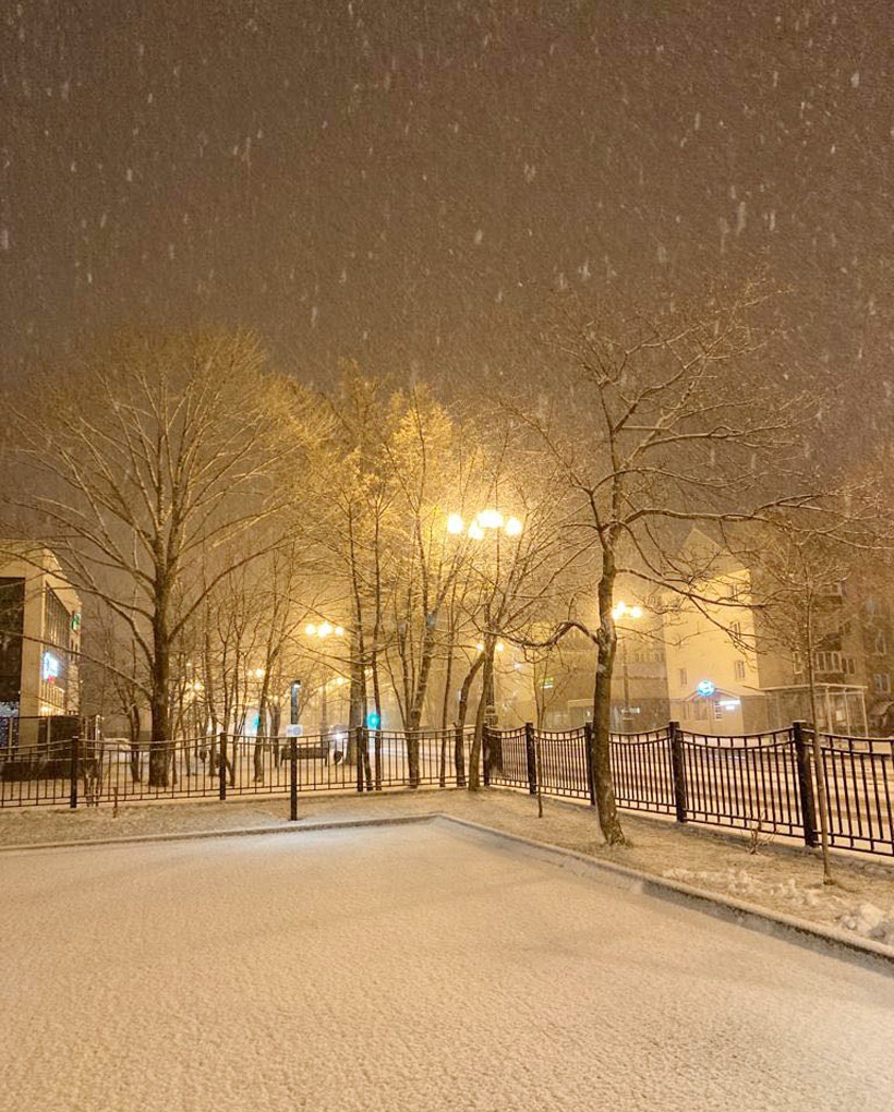 12月のユジノサハリンスクはすっかり雪景色です
